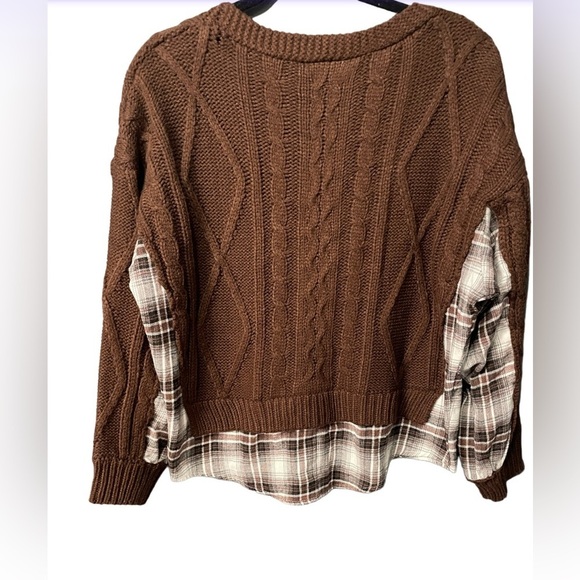 Paper Crane Anthropologie sweater color brown size small - Picture 2 of 5